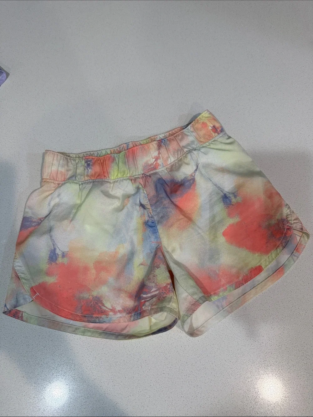 Old Navy Girls' Tie-Dye Active Shorts - Lavender & Coral Multi